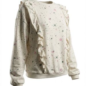 Tucker + Tate Cream Ruffle Kids Sweater